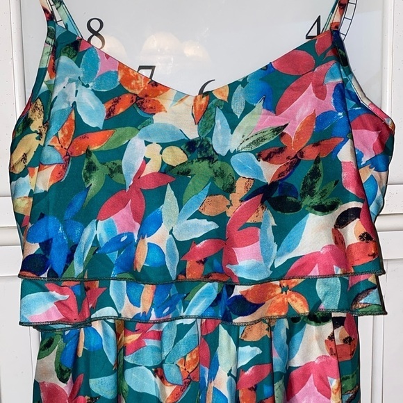 Tropical Floral Romper Spaghetti Strap Top & Flowy Shorts ~ Brand New - Picture 8 of 15